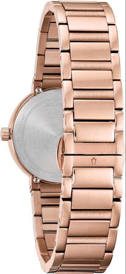 Reloj Bulova 97P132 Futuro Mujer 30mm Rose Gold Diamantes Genuinos Acero Inoxidable