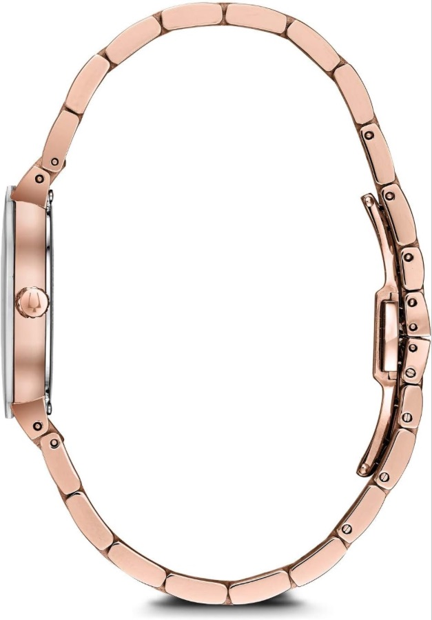 Reloj Bulova 97P132 Futuro Mujer 30mm Rose Gold Diamantes Genuinos Acero Inoxidable