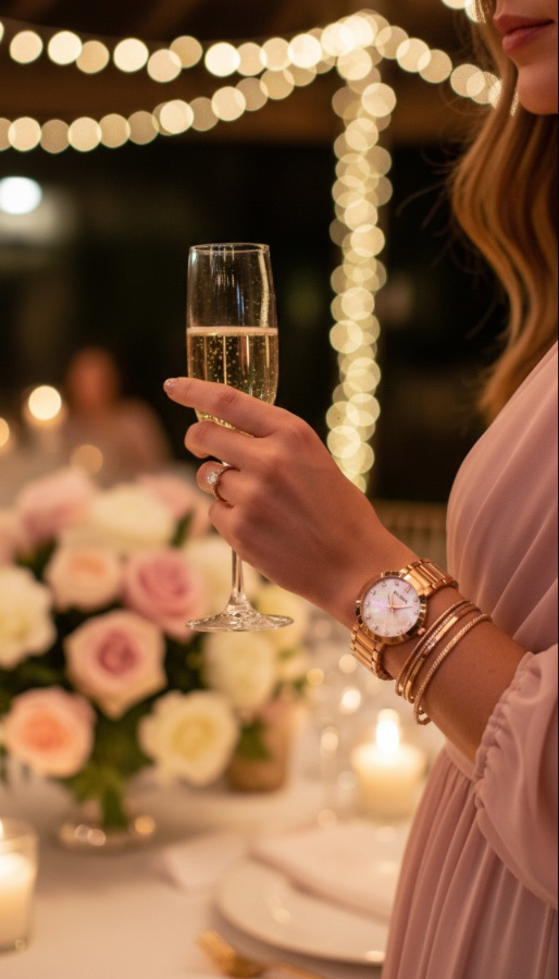Reloj Bulova 97P132 Futuro Mujer 30mm Rose Gold Diamantes Genuinos Acero Inoxidable