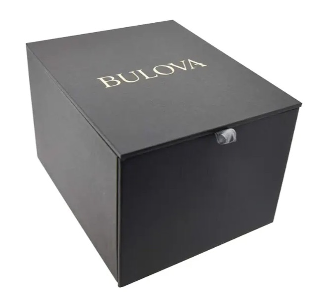 Reloj Bulova Aerojet 96A315 Automático Open Heart 42mm Hombre Acero Cuero Negro