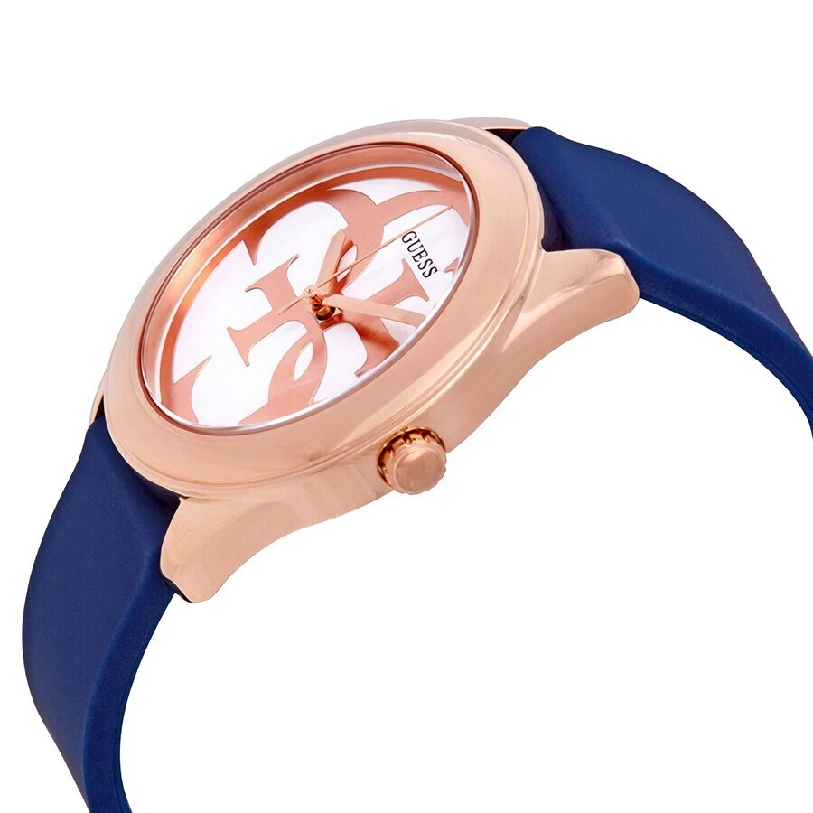 Reloj Guess G-Twist Mujer 40mm Rose Gold Azul Silicona W0911L6