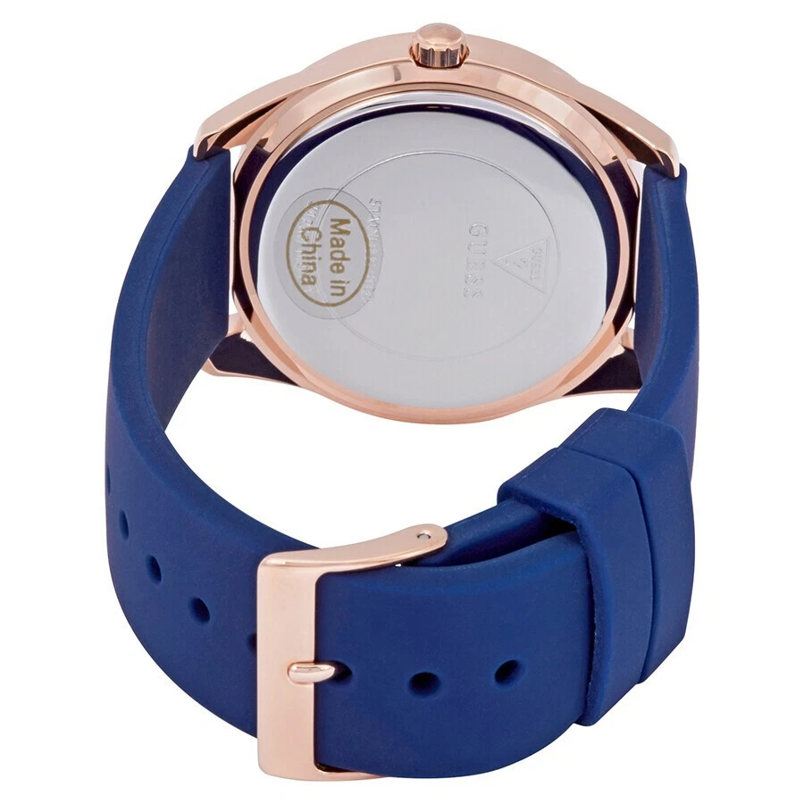 Reloj Guess G-Twist Mujer 40mm Rose Gold Azul Silicona W0911L6