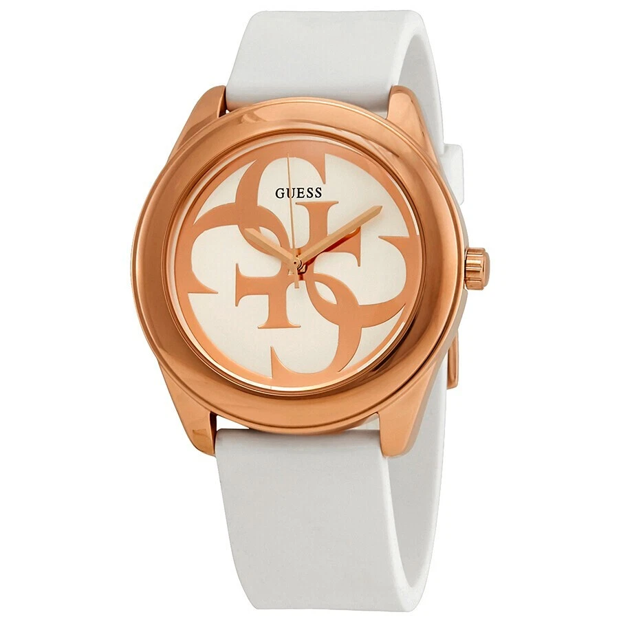 Reloj Guess G-Twist Mujer 40mm Rose Gold Blanco Silicona W0911L5
