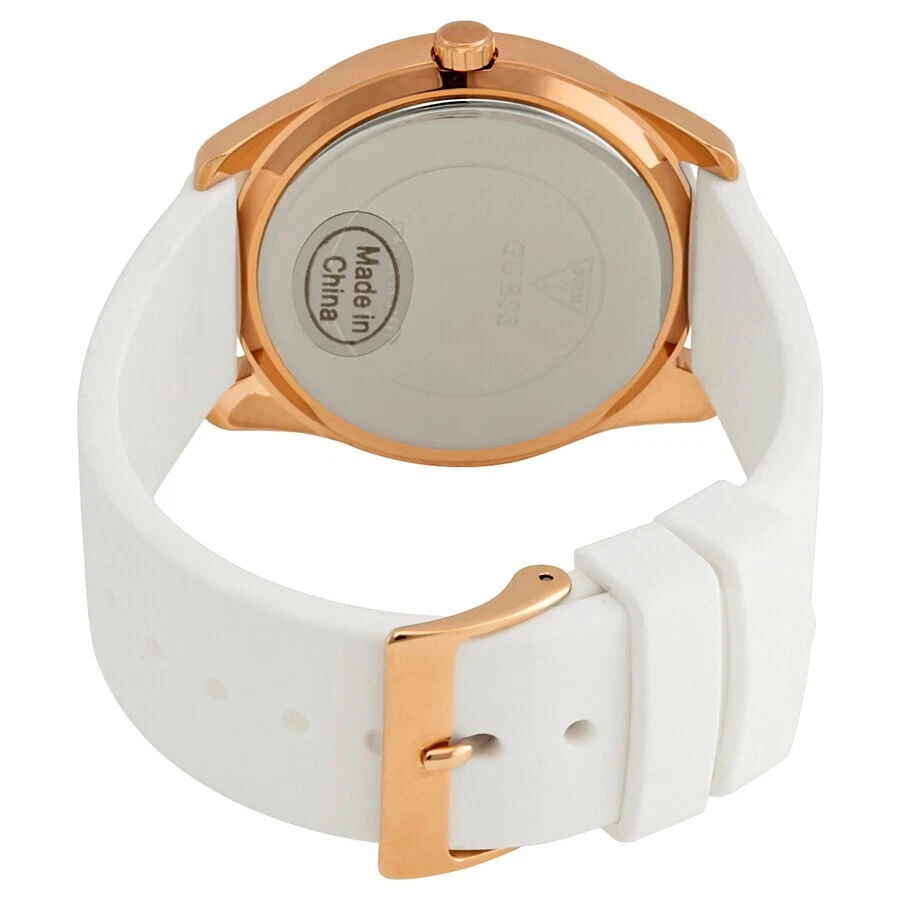 Reloj Guess G-Twist Mujer 40mm Rose Gold Blanco Silicona W0911L5