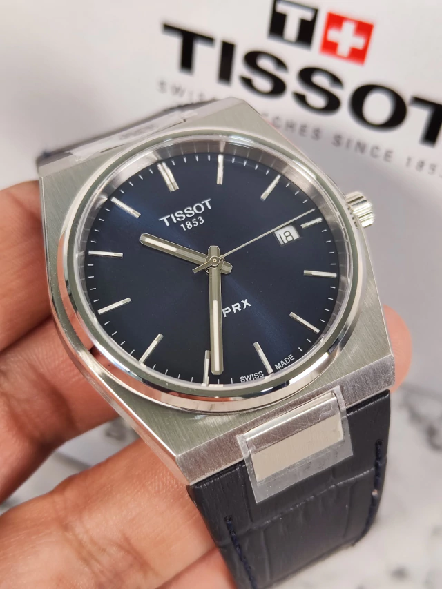 Reloj Tissot PRX 38mm Azul Cuero Acero Hombre T137.410.16.041.00