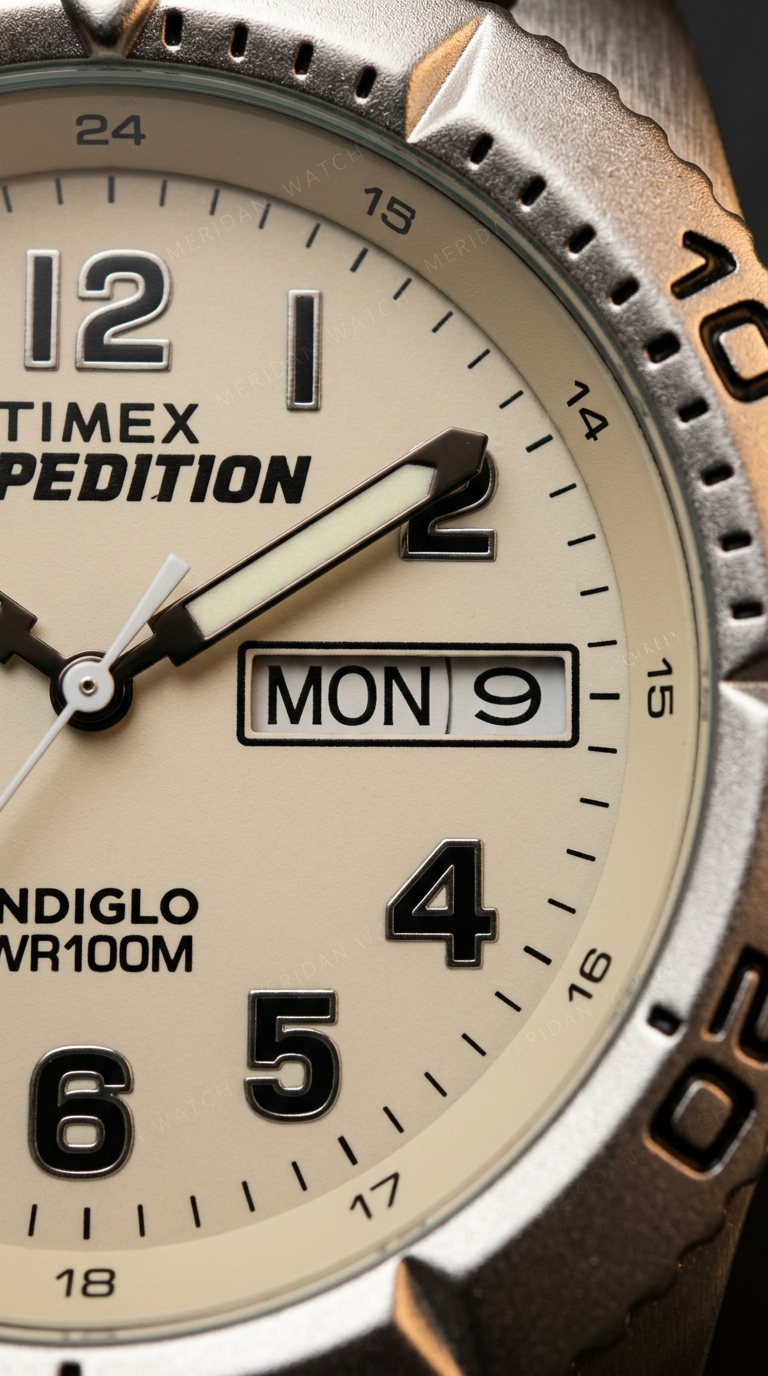 Reloj Timex Expedition Crema Acero Indiglo | Hombre